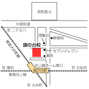 地図：旗の台校