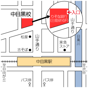 地図：中目黒校