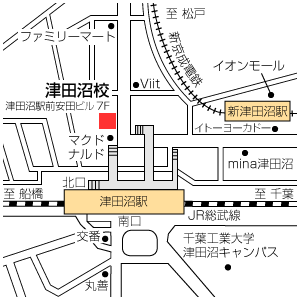 地図：津田沼校