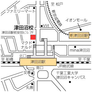 地図：津田沼校