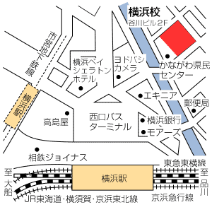 地図：横浜校