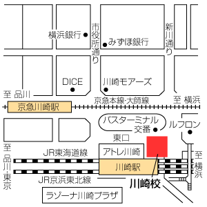 地図：川崎校