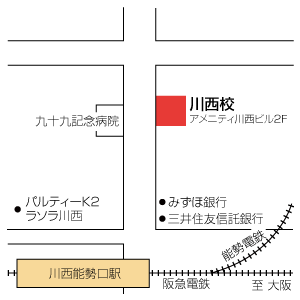 地図：川西校