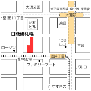 地図：日能研札幌